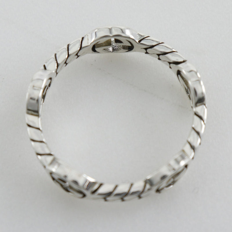 [GUCCI] Gucci 
 Anillo entrelazado G No. 17 
 Plata 925 aprox. 2.6g G entrelazada Rango A para hombres