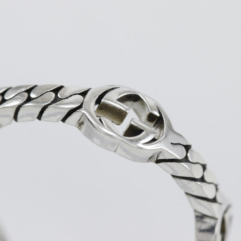 [GUCCI] Gucci 
 Anillo entrelazado G No. 17 
 Plata 925 aprox. 2.6g G entrelazada Rango A para hombres