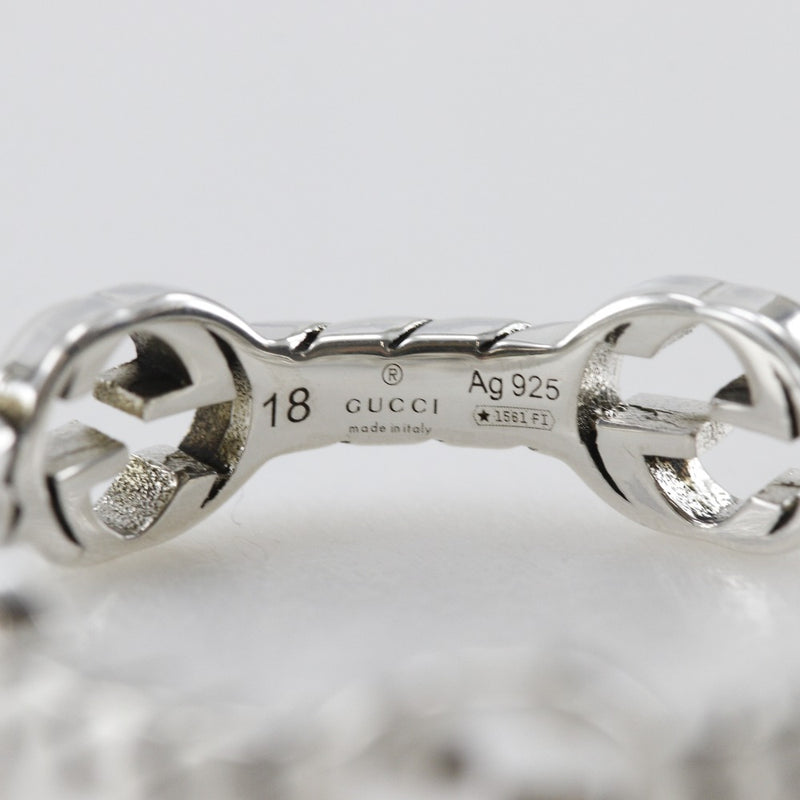 [GUCCI] Gucci 
 Anillo entrelazado G No. 17 
 Plata 925 aprox. 2.6g G entrelazada Rango A para hombres
