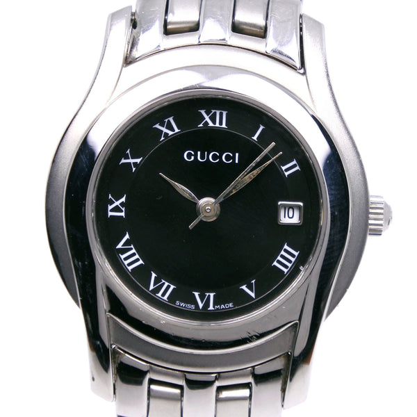 [GUCCI] 
 G-Class Watch 
 5500L Stainless Steel Quartz Analog display Black dial G class Ladies