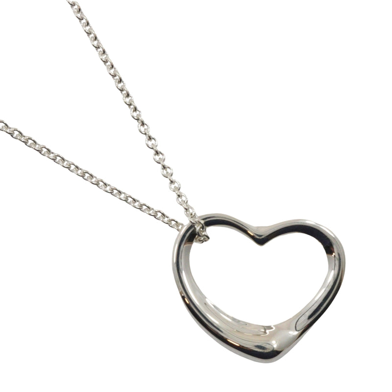 [Tiffany & co.]TIFFANY&Co. Open heart Necklace Elsa Peletti Silver 925 Heart about 5.6g Open Heart Ladies A-Rank