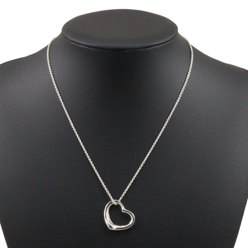 [Tiffany & co.]TIFFANY&Co. Open heart Necklace Elsa Peletti Silver 925 Heart about 5.6g Open Heart Ladies A-Rank