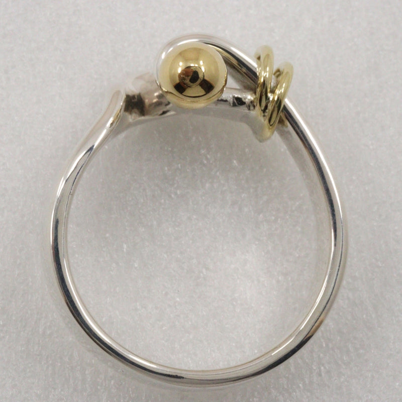 [Tiffany & co.]TIFFANY&Co. Hook & i 7th Ring Silver 925 ×18KYellow Gold Approximately 4.0g HOOK & EYE Ladies A Rank