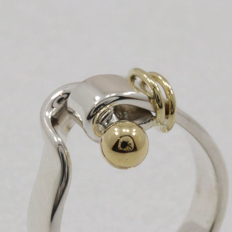 [Tiffany & co.]TIFFANY&Co. Hook & i 7th Ring Silver 925 ×18KYellow Gold Approximately 4.0g HOOK & EYE Ladies A Rank