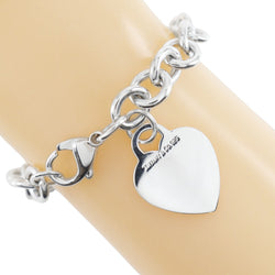 [Tiffany & co.]TIFFANY&Co.
 RettonTIFFANY&Co. Bracelet
 Etiqueta de corazón Silver 925 aprox.