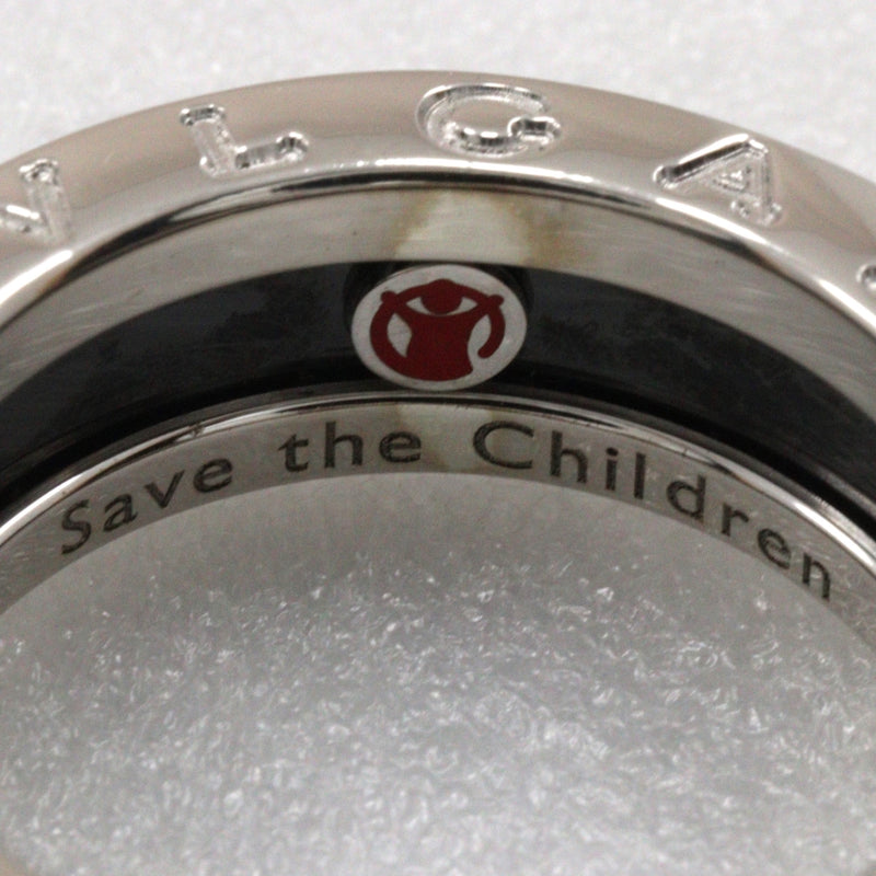 [BVLGARI] Bulgari Save Zachildren No. 10.5 Ring Silver 925 x Ceramic about 6.3g Save the Children Ladies A-Rank