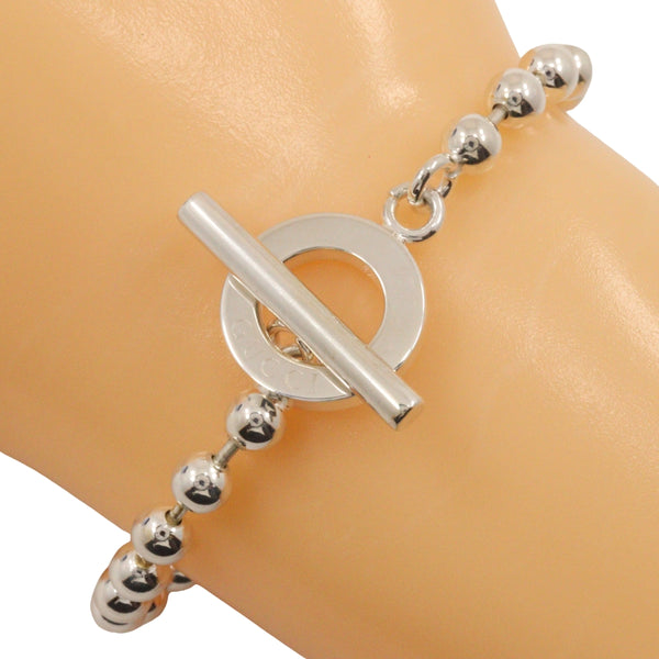 [Gucci] Gucci Togur Bracelet Cadena de bola Plata 925 aproximadamente 14.8g Toggle unisex A-Rank