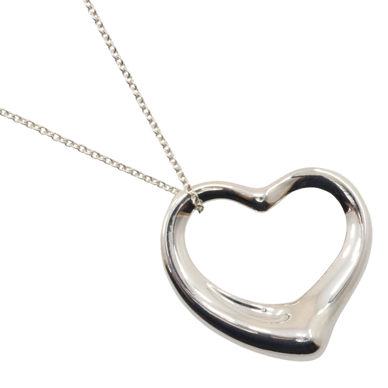 [Tiffany & co.]TIFFANY&Co. Open heart large Necklace Elsa Peletti Silver 925 about 20.0g Open Heart Large Ladies A-Rank