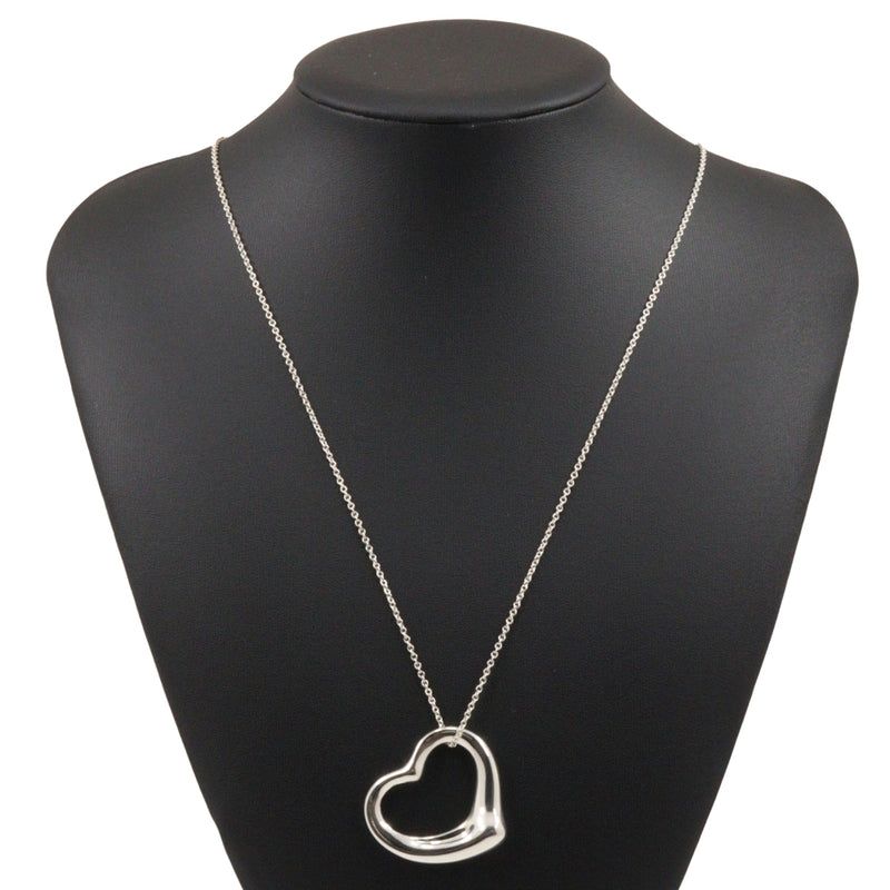 [Tiffany & co.]TIFFANY&Co. Open heart large Necklace Elsa Peletti Silver 925 about 20.0g Open Heart Large Ladies A-Rank