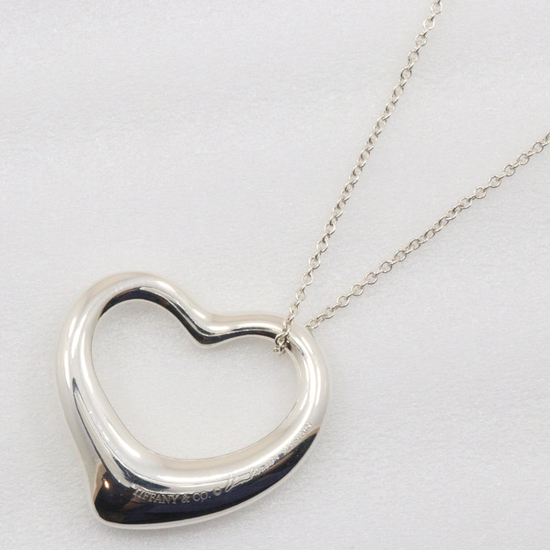 [Tiffany & co.]TIFFANY&Co. Open heart large Necklace Elsa Peletti Silver 925 about 20.0g Open Heart Large Ladies A-Rank