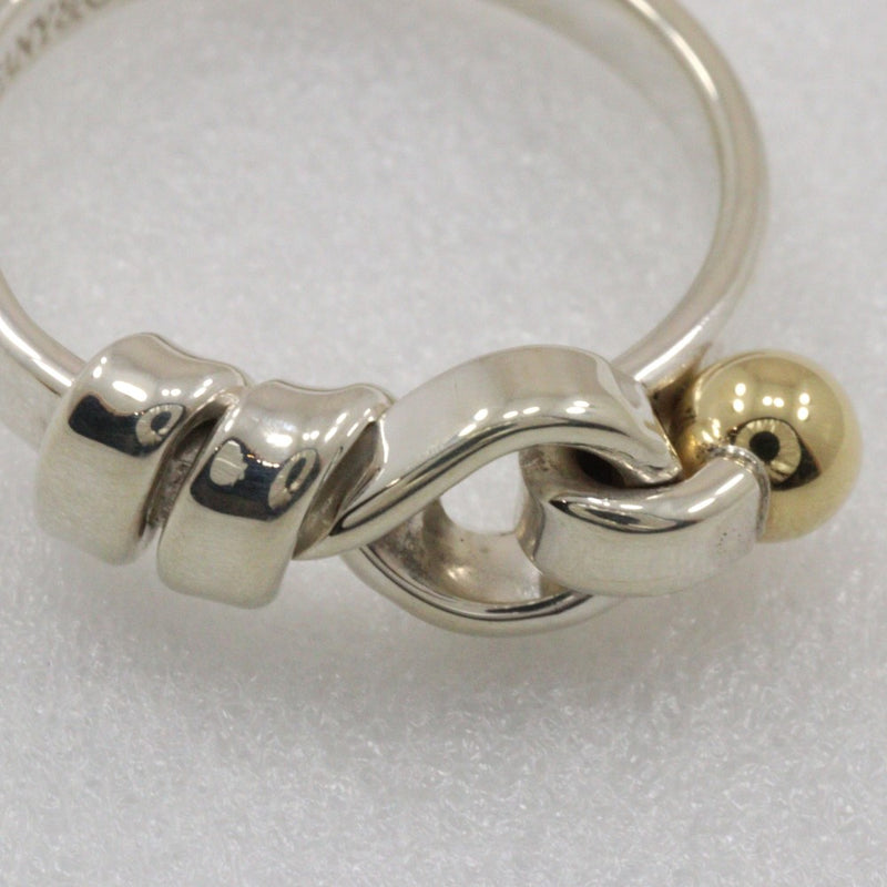 [Tiffany & CO.] Tiffany Hook & Eye 8 Ring / Ring Silver 925 × K18 Yellow Gol