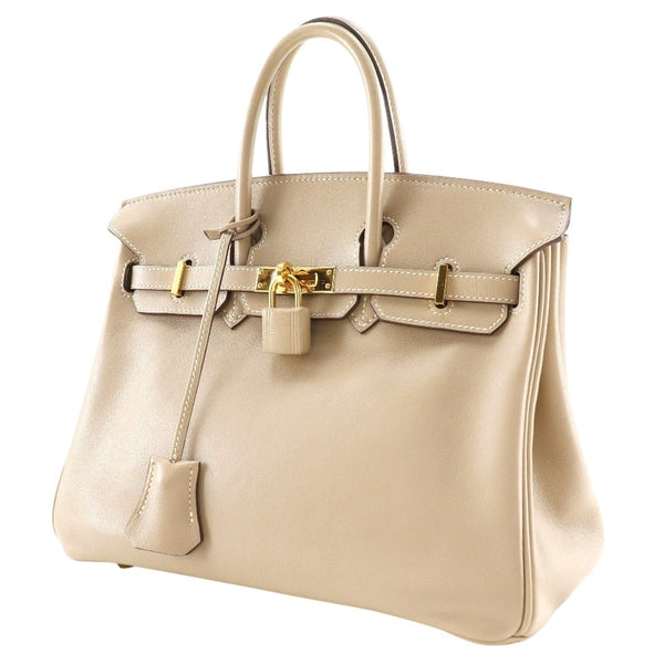 [Hermes] Hermes 
 Bolso Birkin 25 
 Voz Wift Beige/Gold Hands of Gold □ L grabado Cinturón Birkin Birkin 25 Damas A-Rank