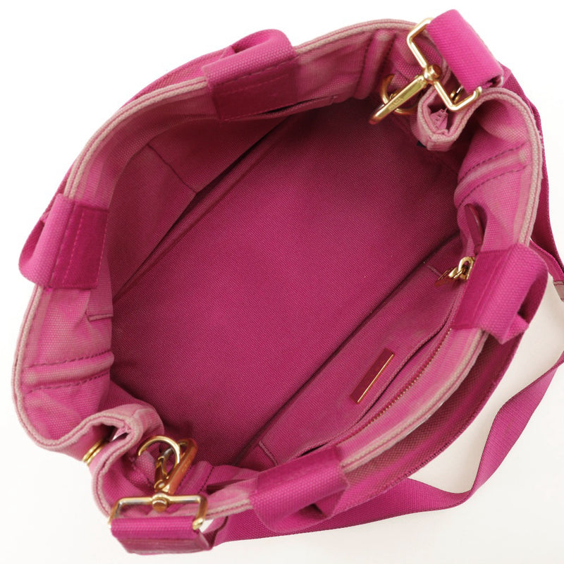 [PRADA]PRADA
 Canapa Mini handbag 
 2way shoulder canvas Raspberry Pink Diagonal shoulder handbag 2WAY A5 Open CANAPA mini Ladies B-Rank