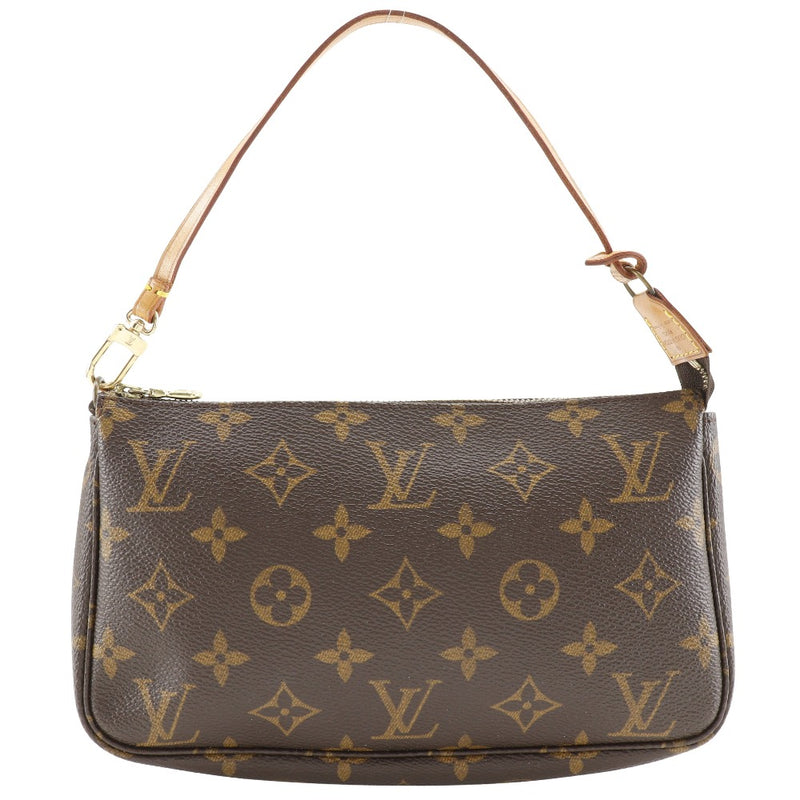 【LOUIS VUITTON】ルイ・ヴィトン
 ポシェットアクセソワール ポーチ
 アクセサリーポーチ M51980 モノグラムキャンバス 茶 AR0998刻印 ファスナー Pochette Accessoires レディースAランク