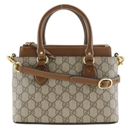 [Gucci] Gucci 
 2Way肩部手提包 
 453177 GG Sprom Canvas米色对角线悬挂手袋2Way A5紧固件2Wayshoulder女士B级