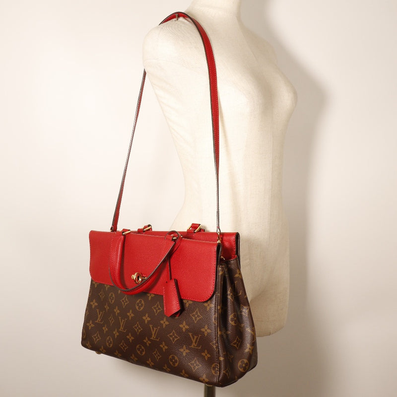 [Louis Vuitton]LOUIS VUITTON
 Venus handbag 
 2way shoulder M41738 Monogram Canvas Three Brown/Red SR3157 engraved shoulder handbag 2WAY A5 Open VENUS Ladies A Rank