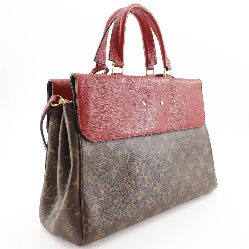 【LOUIS VUITTON】ルイ・ヴィトン
 ヴィーナス ハンドバッグ
 2WAYショルダー M41738 モノグラムキャンバス スリーズ 茶/赤 SR3157刻印 肩掛け 手提げ 2way A5 オープン Venus レディースAランク