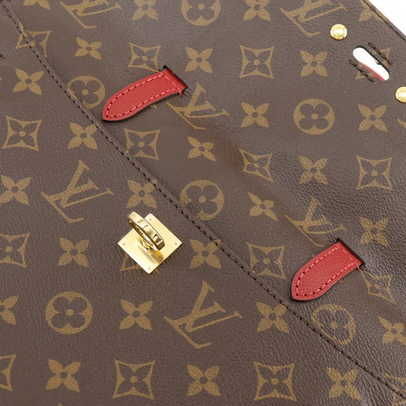 [Louis Vuitton] Louis Vuitton Venus Handbag Handbag 2way épaule M41738 Monogramme Canvas Three Tea / Red SR3157 Gravure épaule à mains