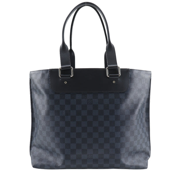 【LOUIS VUITTON】ルイ・ヴィトン
 カバヴォワヤージュ トートバッグ
 N41397×ダミエコバルト 黒/青 DU1165刻印 肩掛け 手提げ A4 オープン Cabavayage メンズ