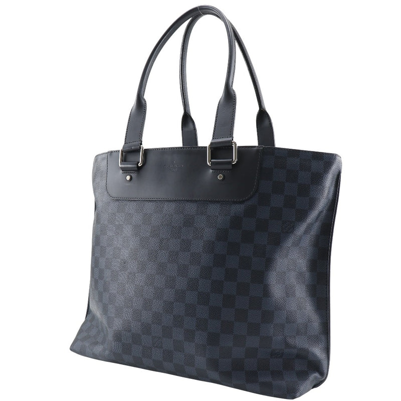 【LOUIS VUITTON】ルイ・ヴィトン
 カバヴォワヤージュ トートバッグ
 N41397×ダミエコバルト 黒/青 DU1165刻印 肩掛け 手提げ A4 オープン Cabavayage メンズ