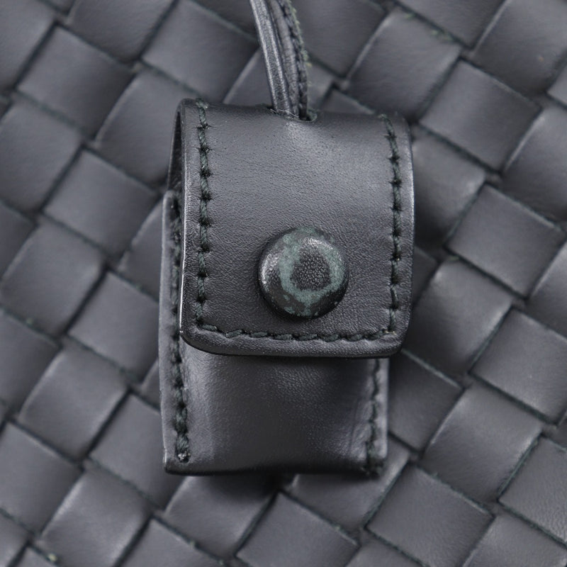 [Bottegaveneta]BOTTEGA VENETA
 Intrecciato Bolsa de negocios 
 Maletín ternero negro a4 flap flop intrecciato para hombres