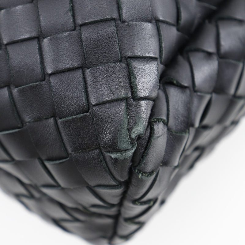 [Bottegaveneta]BOTTEGA VENETA
 Intrecciato Bolsa de negocios 
 Maletín ternero negro a4 flap flop intrecciato para hombres