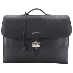 [HERMES] Hermes SacAdepesh 41 Business Bag Briefcase Taurillon Clemence Black □ G engraved handbill A4 SnapLock Sac Adepeche 41 Men's