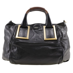 [Chloe] Chloe 
 Eter handbag 
 Leather black handbag A5 Fastener ETEL Ladies