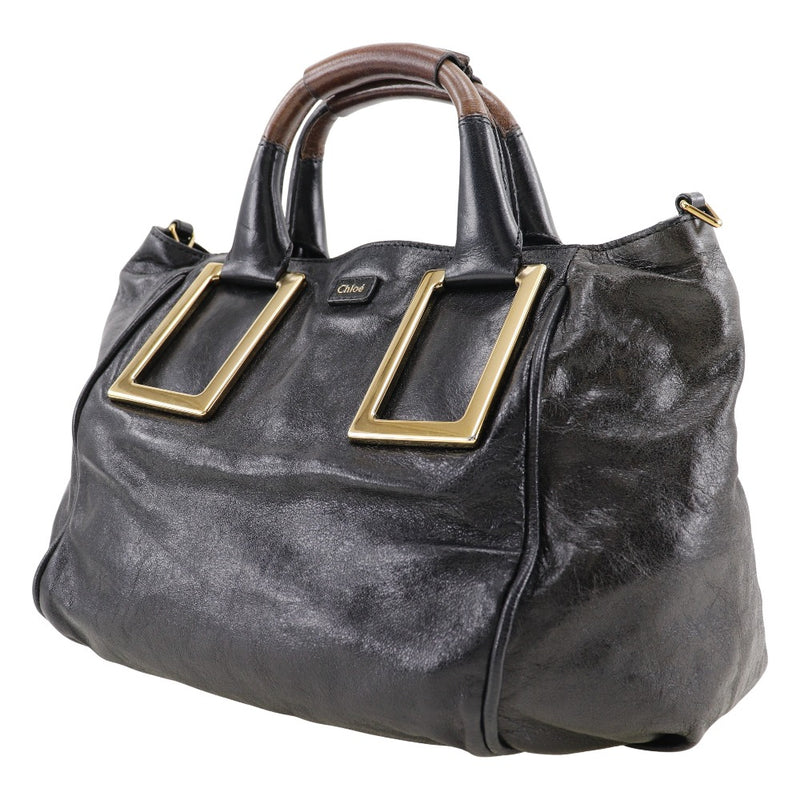 [Chloe] Chloe 
 Eter handbag 
 Leather black handbag A5 Fastener ETEL Ladies