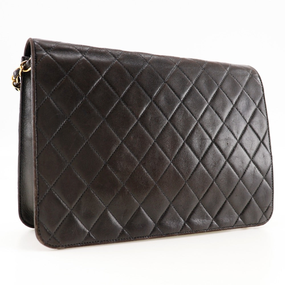 CHANEL] Chanel ChainShoulder Shoulder Bag Matelasse Lambskin Black