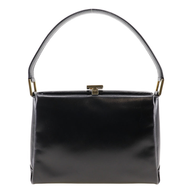 [Gucci] Gucci 
 Antiguo bolso de Gucci 
 Flap de manejo negro de cuero Viejas Gucci Damas