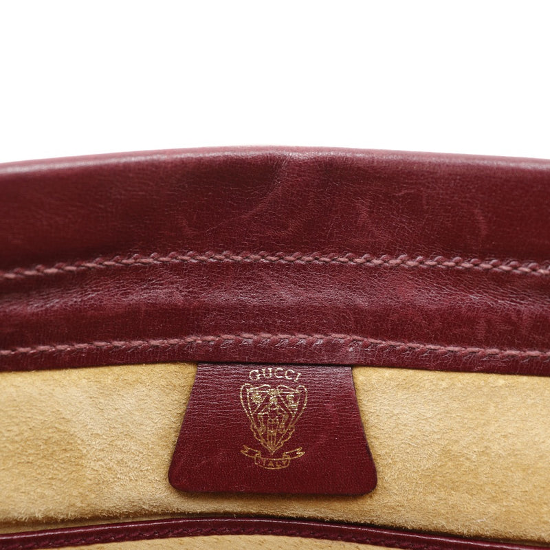 [GUCCI] Gucci Old Gucci Clutch Bag Business Bag Micro GG 23.04.1939 Canvas xCalfskin Bordeaux A5 Snap button OLD GUCCI Ladies B-Rank