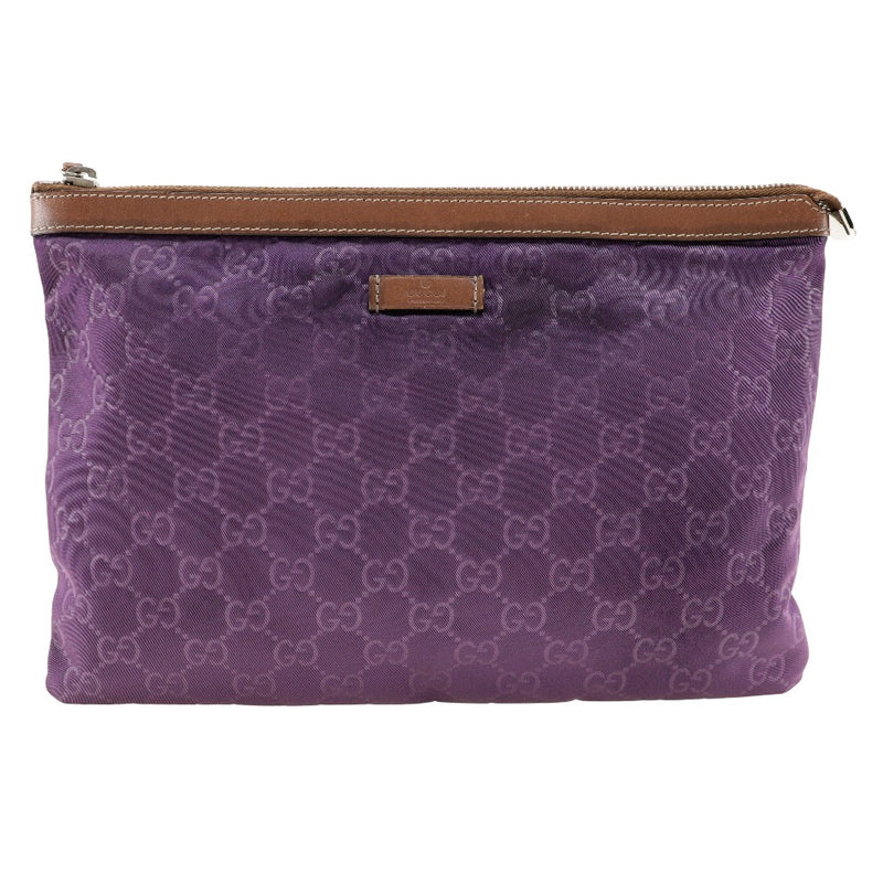 [GUCCI] Sac d'embrayage Gucci Pouch 286209 × GG Nylon Purple A4 Fixtor Pouchada