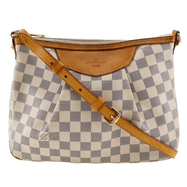 [루이비통]LOUIS VUITTON
 Sirakusa PM 숄더백 
 N41113 Damier Zuru Canvas White SP0171 조각 된 대각선 패스너 Siracusa PM Ladies