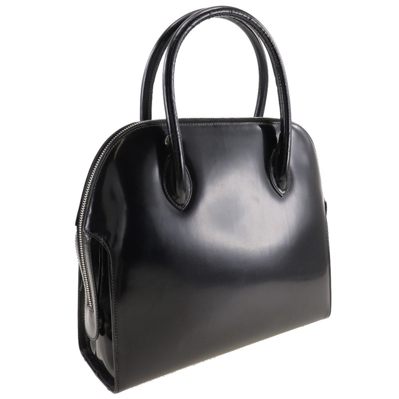 [Salvatore Ferragamo] Salvatore Ferragamo 
 Gancini Handbag 
 BW-216653 Enamel Black Handscape A5 DoubleFastener GANCINI Ladies