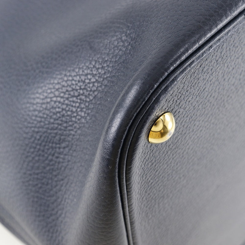 [HERMES] Hermes 
 Breeed 45 handbag 
 Boston Bag Aldenne Navy 〇S engraved handbill A4 Fastener BOLIDE45 Unisex A-Rank