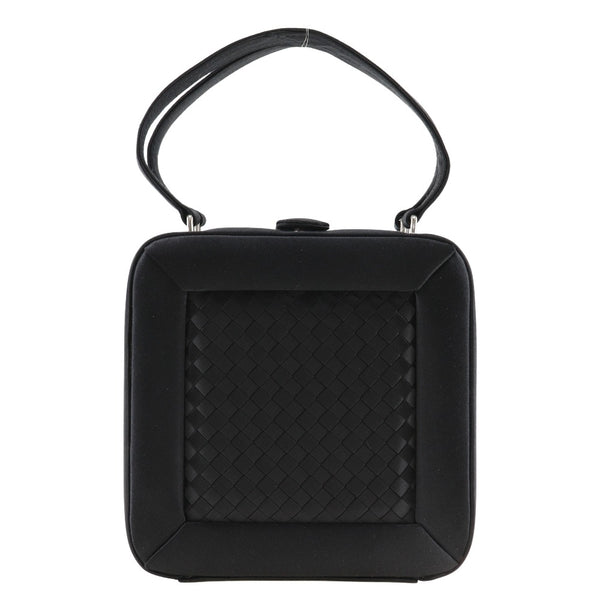 [Bottegaveneta] bottega veneta 
 Sac à main Intrechart 
 Sac de fête Satin Black Handbill Snap Bouton Intrecciato Ladies A-Rank