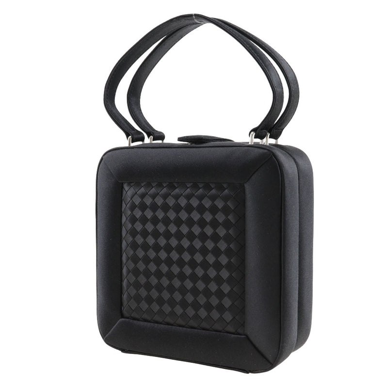 [Bottegaveneta]BOTTEGA VENETA Intrecciato Bolso de la fiesta en el bolso Botón Satin Black Snap Botón Intrecciato Damas A-Rank