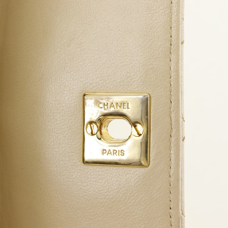 [CHANEL] Chanel 
 miniMatelasse Shoulder Bag
 ChainShoulder Lambskin beige diagonal turn lock mini mateLasse Ladies B-Rank