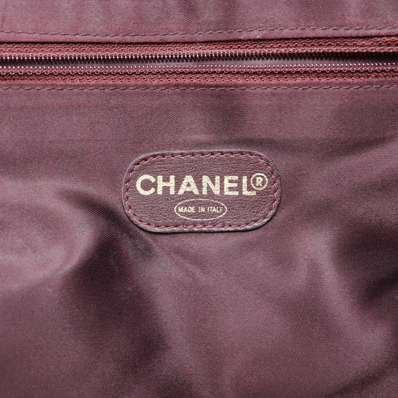 [CHANEL] Chanel 
 ChainTote Tote Bag
 COCO Mark Vintage Calfskin Wine red shoulder handbag A4 Fastener Chain TOTE Ladies Rank