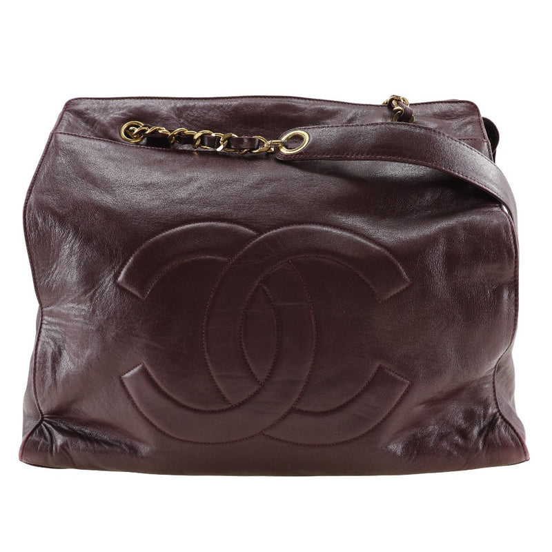 [Chanel] Chanel 
 Bolso de bolso de cadena 
 COCO Mark Vintage marino vino rojo mano príncipe a4 cadena de sujetador de sujeción damas rango