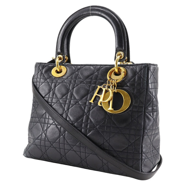 [Dior] Christian Dior Ladies Dior Handbag Kanage 2 Palabina de hombro Cambsas Negro Handal a la mano 2 VAYO A5 ADPLIEZA DIOR DIOR Ladies