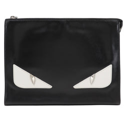 [FENDI] Fendi 
 Bags monster clutch bag 
 7va433 Calfskin Black A5 Fastener BUGS MONSTER Unisex