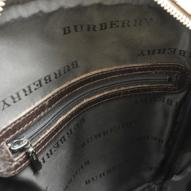 【BURBERRY】バーバリー
 ノバチェック ショルダーバッグ
 ナイロンキャンバス ベージュ 斜め掛け 肩掛け A5 ファスナー Nova Check ユニセックス