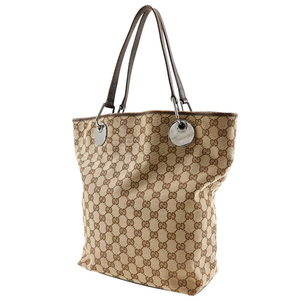 [Gucci] Gucci 
 Bolsa 
 120836 GG Canvas Beige Homodmbag A4 Open Ladies