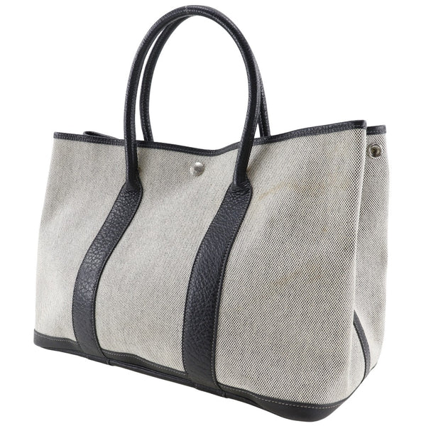 [HERMES] Hermes 
 Garden party 36 PM Tote Bag
 Towar Ish Gray □ P engraved shoulder handbag A4 snap button GARDEN PARTY 36 PM Ladies B-Rank