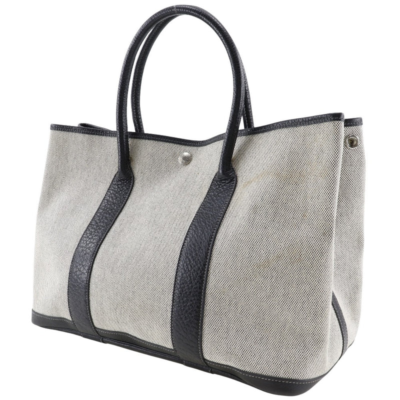 [HERMES] Hermes Garden Party 36 PM Tote Bag Towar Ish Gray □ P engraved shoulder handbag A4 snap button GARDEN PARTY 36 PM Ladies B-Rank