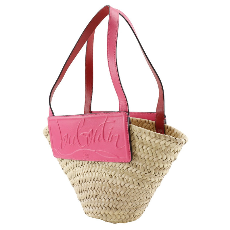 [Christian Louboutin] Christian Lubutan Loubishore Small fourre-tout Kago Bag Raffia X