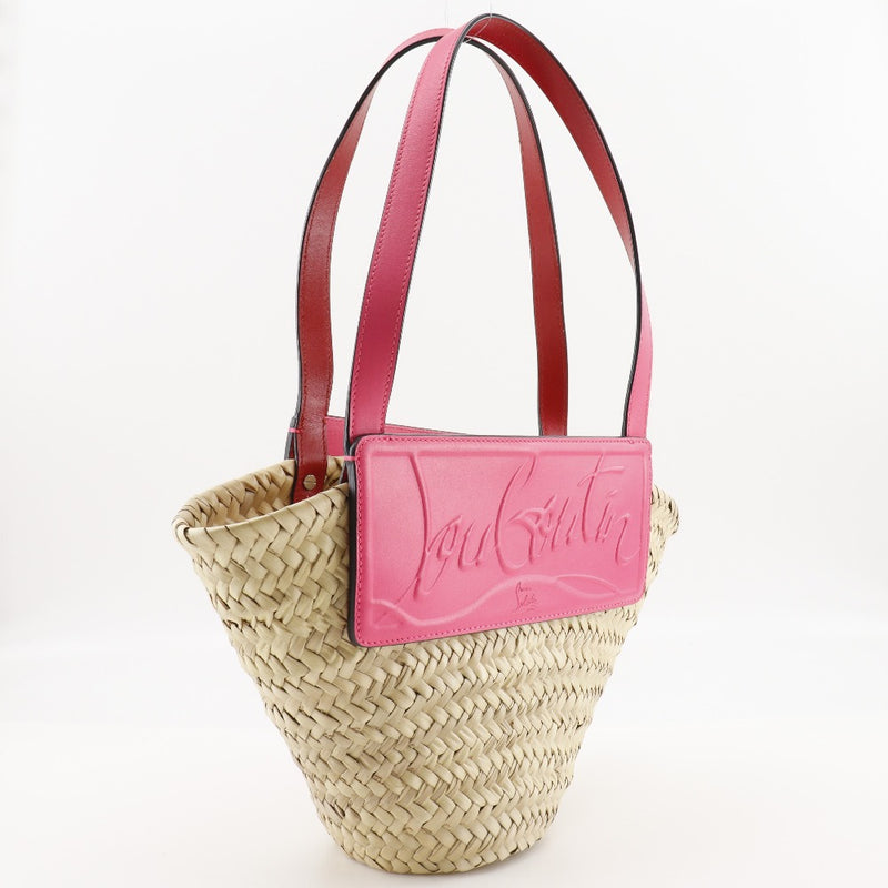 [Christian Louboutin] Christian Lubutan Loubishore Small fourre-tout Kago Bag Raffia X