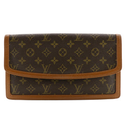 [路易威登]LOUIS VUITTON
 pochette dam gm离合器袋 
 第二袋复古M51810会标帆布茶864th雕刻快照纽扣pochette dam dam dam gm unisex b级